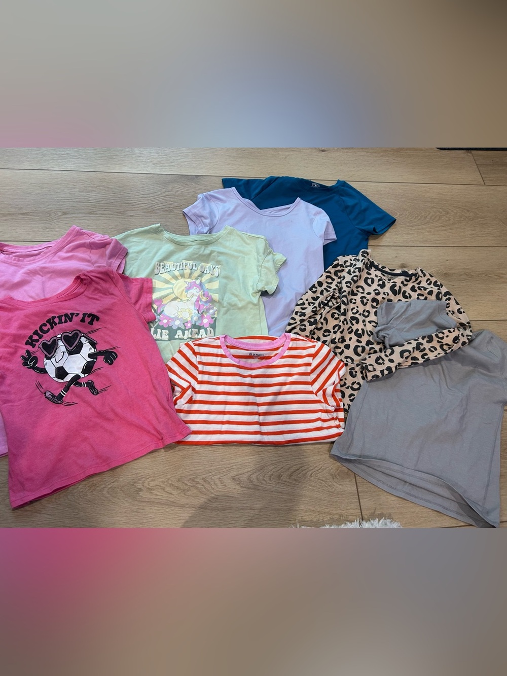 8 shirt set. 1 long sleeve others short